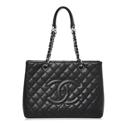 Chanel Caviar Quilted Grand Shopping Tote GST Black 1 of 9