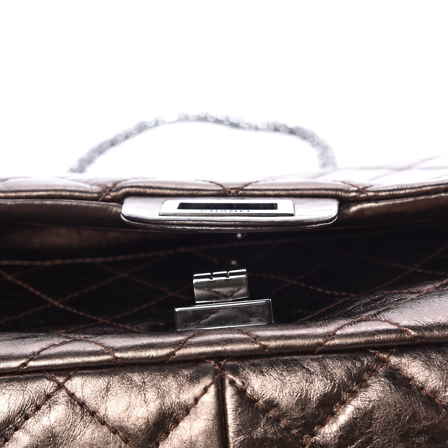Chanel Metallic Aged Calfskin Quilted 2.55 Reissue 227 Flap Bronze 10 of 23
