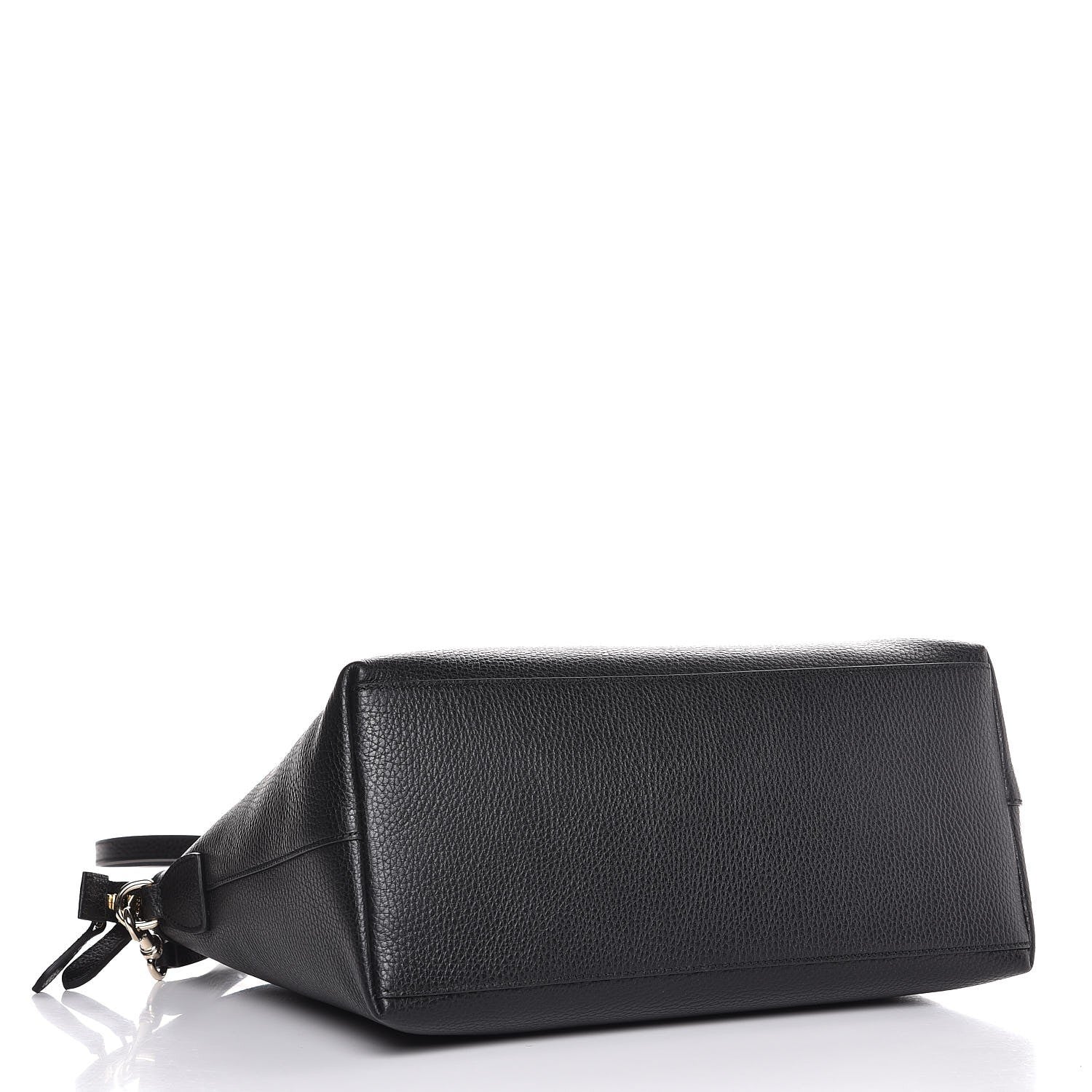 Gucci Dollar Calfskin GG Charm Dome Satchel Black 4 of 7