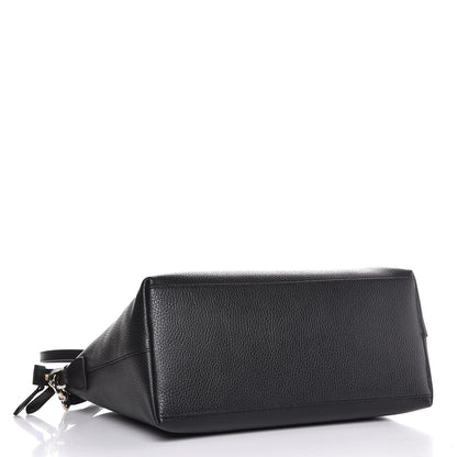 Gucci Dollar Calfskin GG Charm Dome Satchel Black 4 of 7