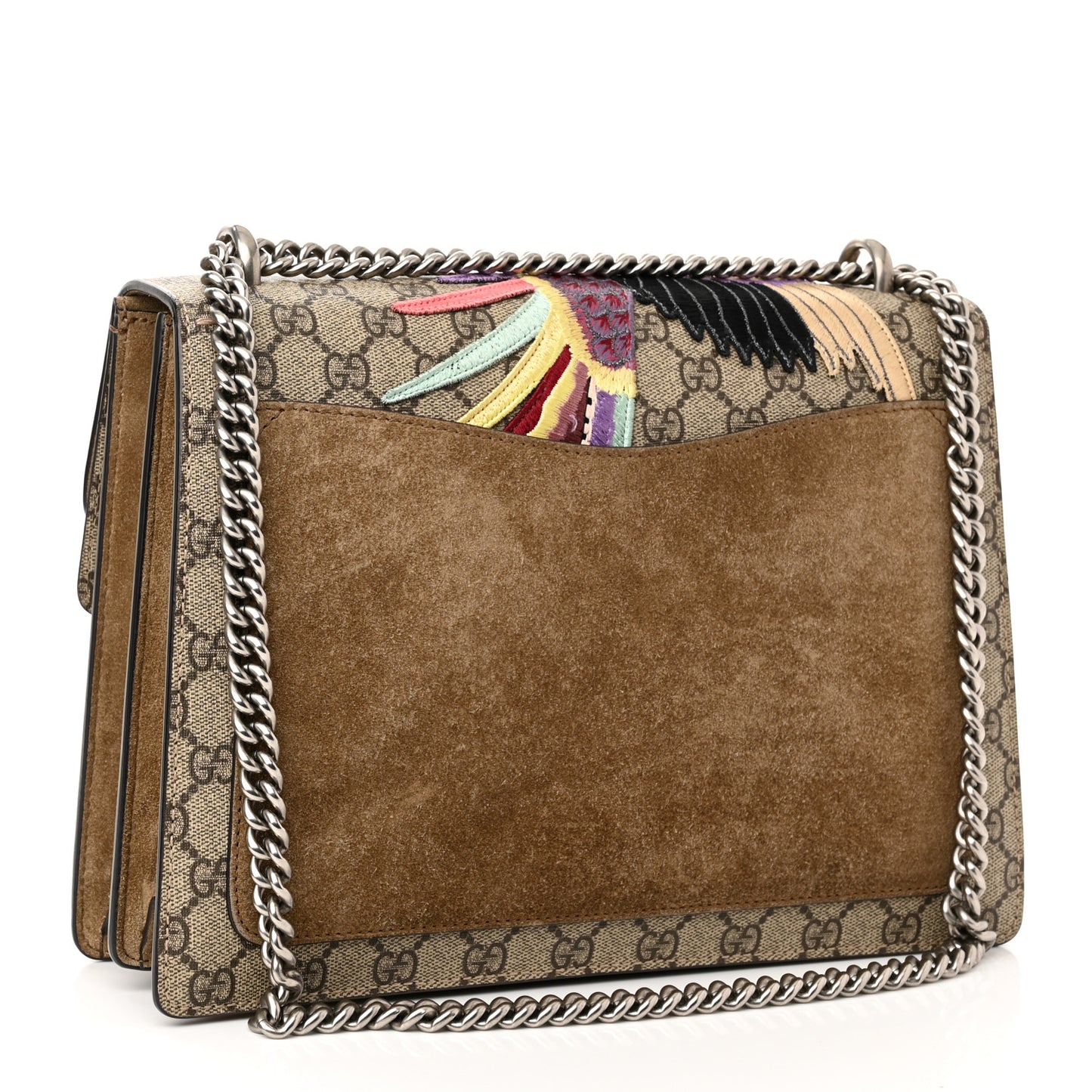 GG Supreme Monogram Embroidered Medium Dionysus Shoulder Bag Taupe