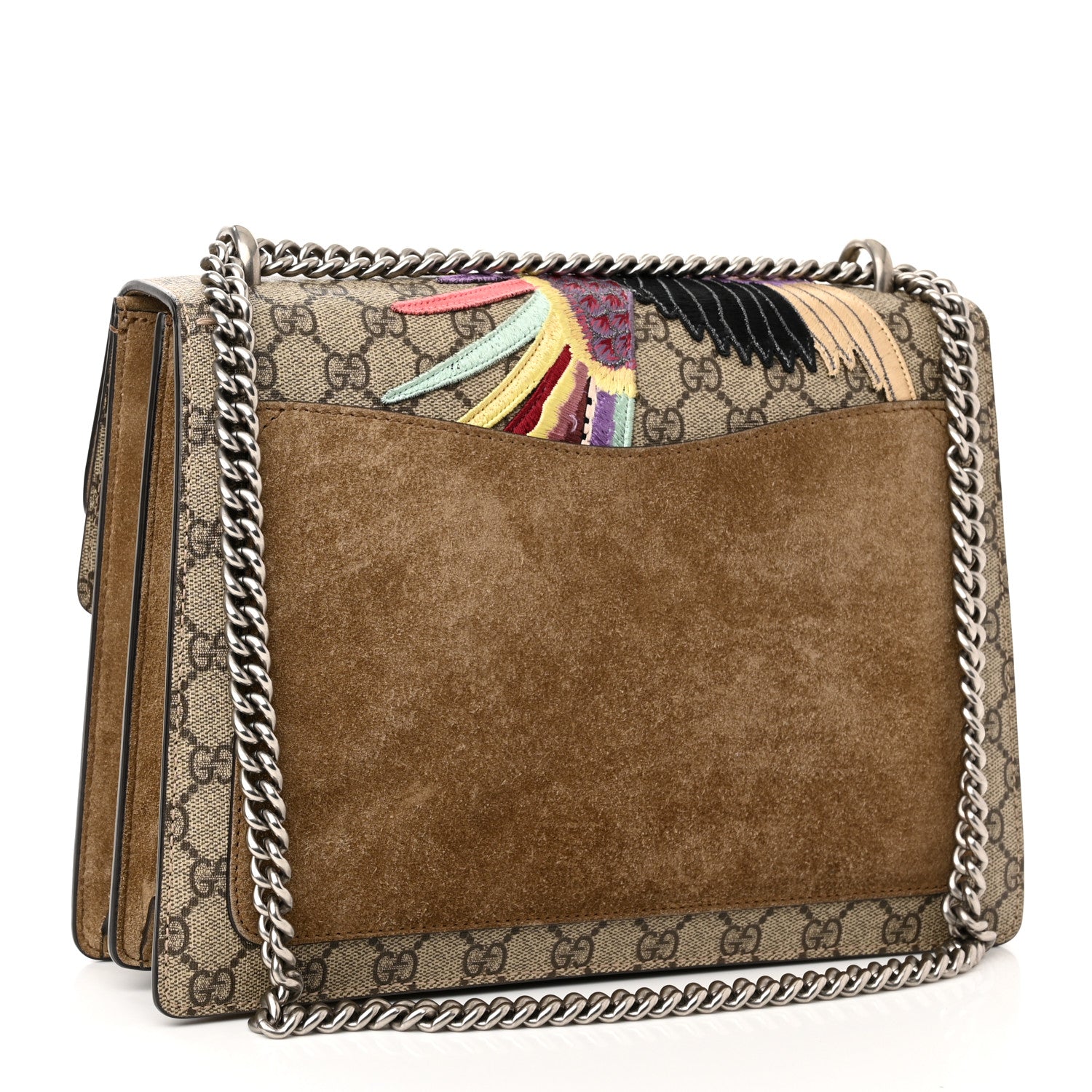 Gucci GG Supreme Monogram Embroidered Medium Dionysus Shoulder Bag Taupe 3 of 12