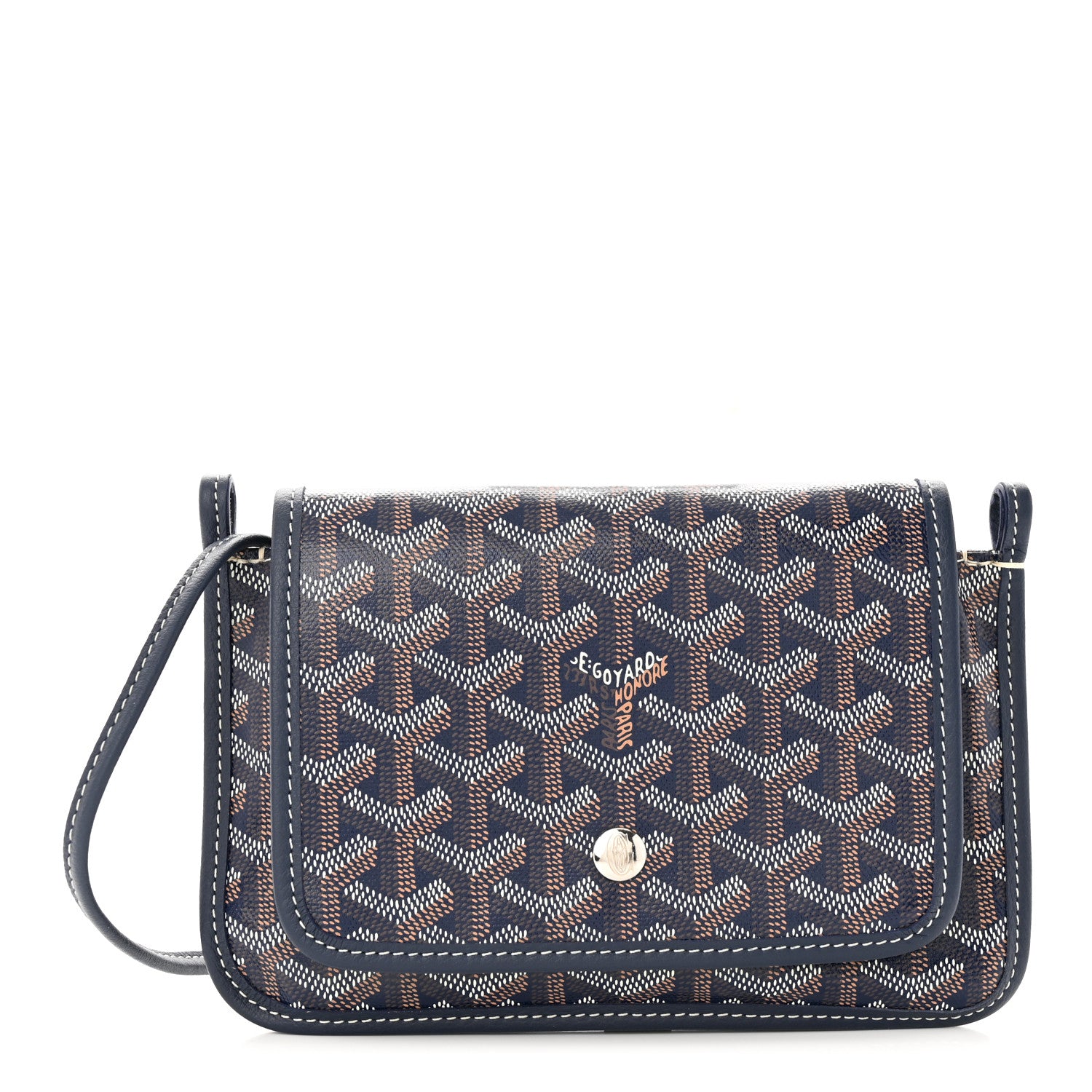 Goyard Goyardine Plumet Wallet Clutch Navy 1 of 10