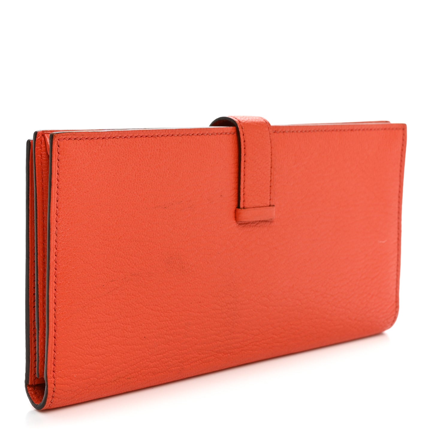 Chevre Mysore Bearn Gusset Wallet Capucine