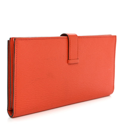 Hermes Chevre Mysore Bearn Gusset Wallet Capucine 3 of 7