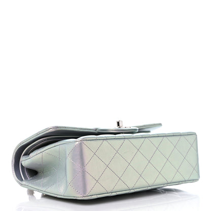 Chanel Iridescent Calfskin Quilted Small Double Flap Light Purple 4 of 13