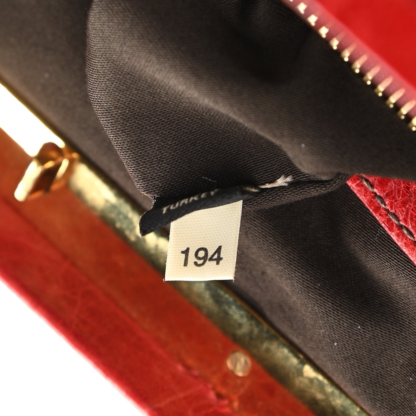 Nappa Frame Lux Top Handle Rosso