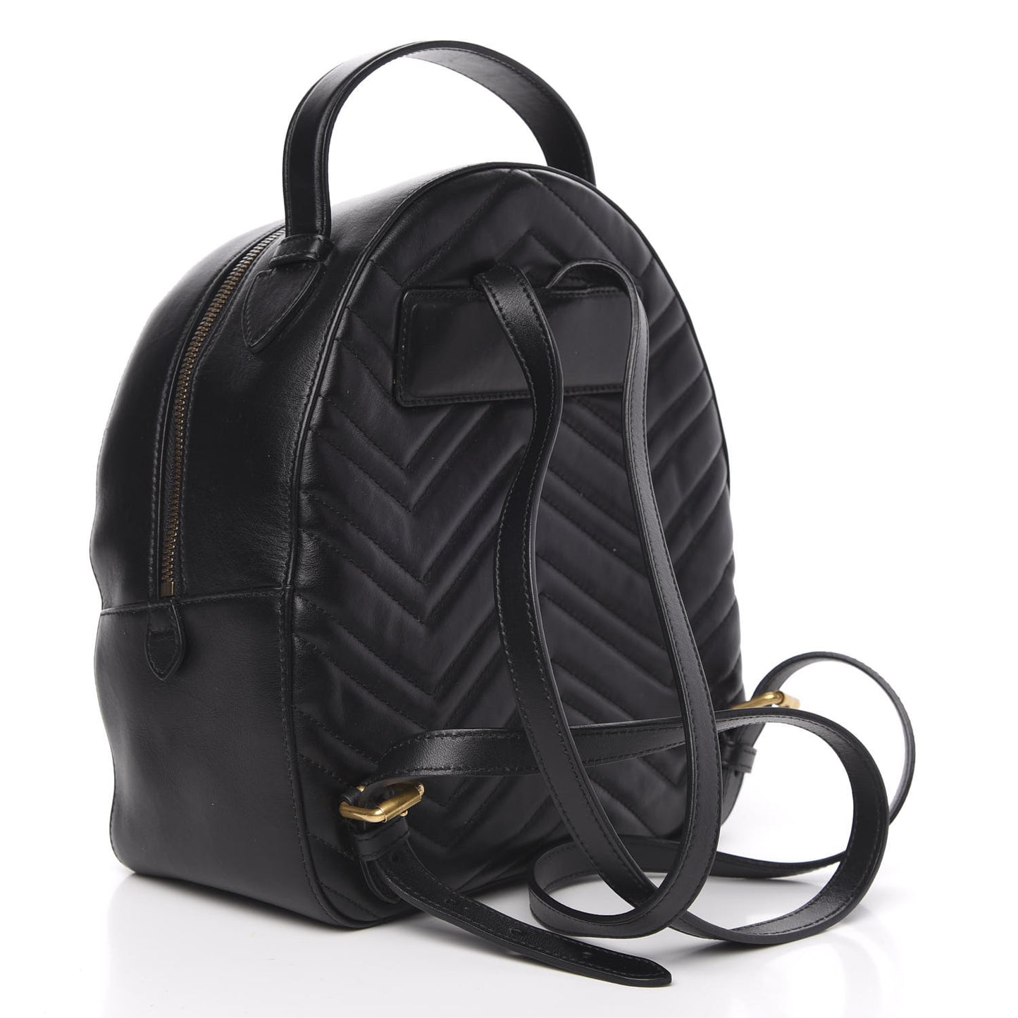 Calfskin Matelasse Animal Studs GG Marmont Dome Backpack Black