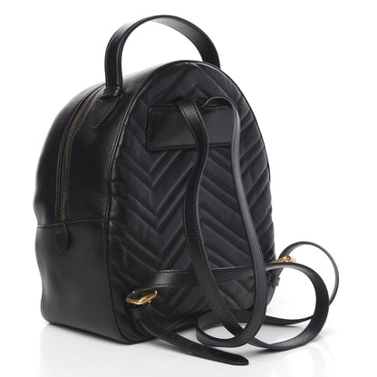 Gucci Calfskin Matelasse Animal Studs GG Marmont Dome Backpack Black 2 of 12