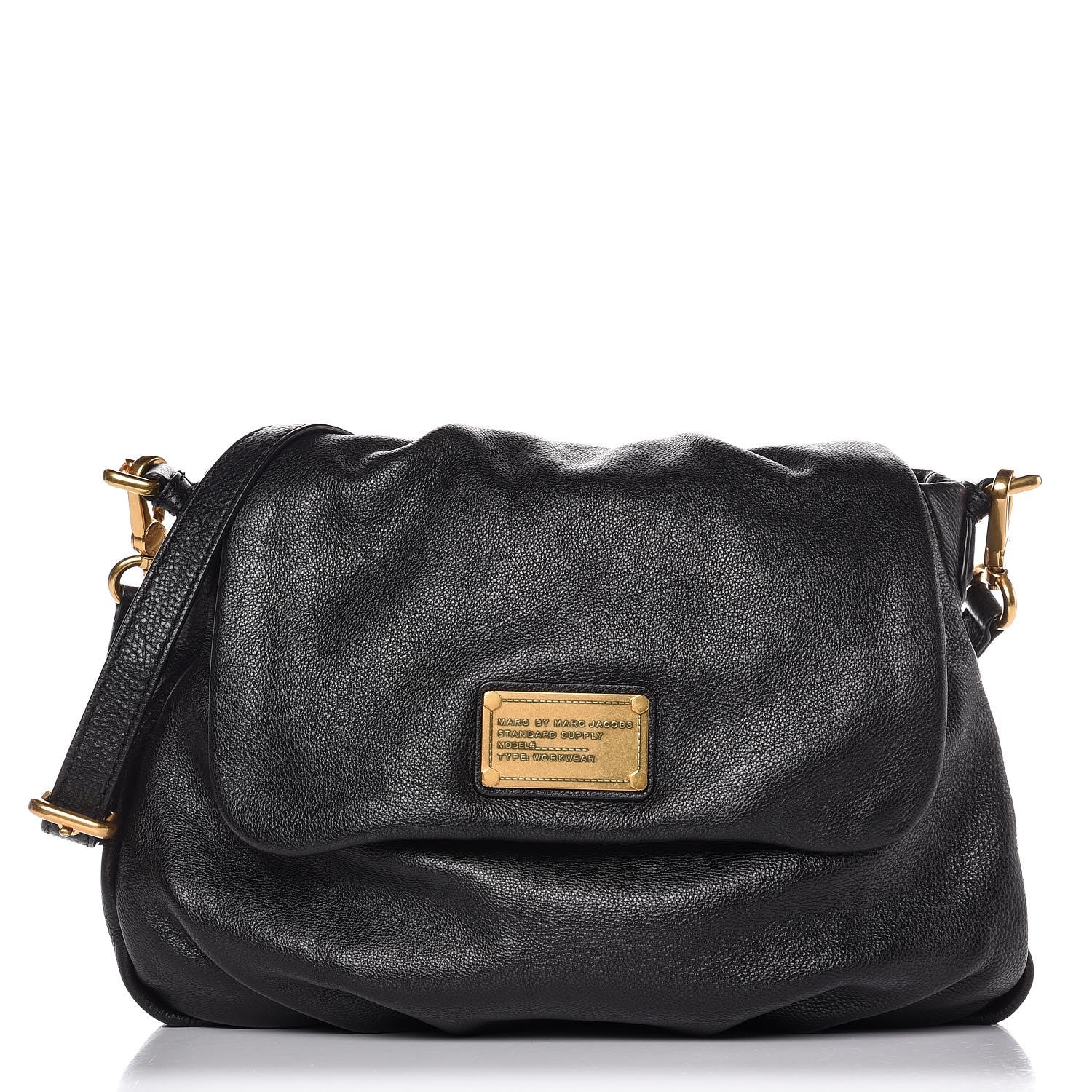 Marc Jacobs MARC by Pebbled Calfskin Classic Q Lil Ukita Satchel Black 1 of 6