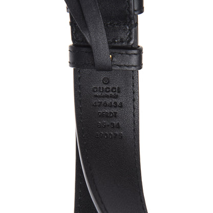 Gucci Velvet Matelasse GG Marmont Belt Bag 85 34 Black 8 of 9