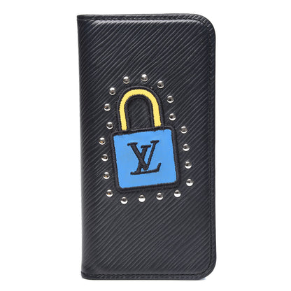 Louis Vuitton Epi LV Stories iPhone X/XS Folio Black 1 of 8