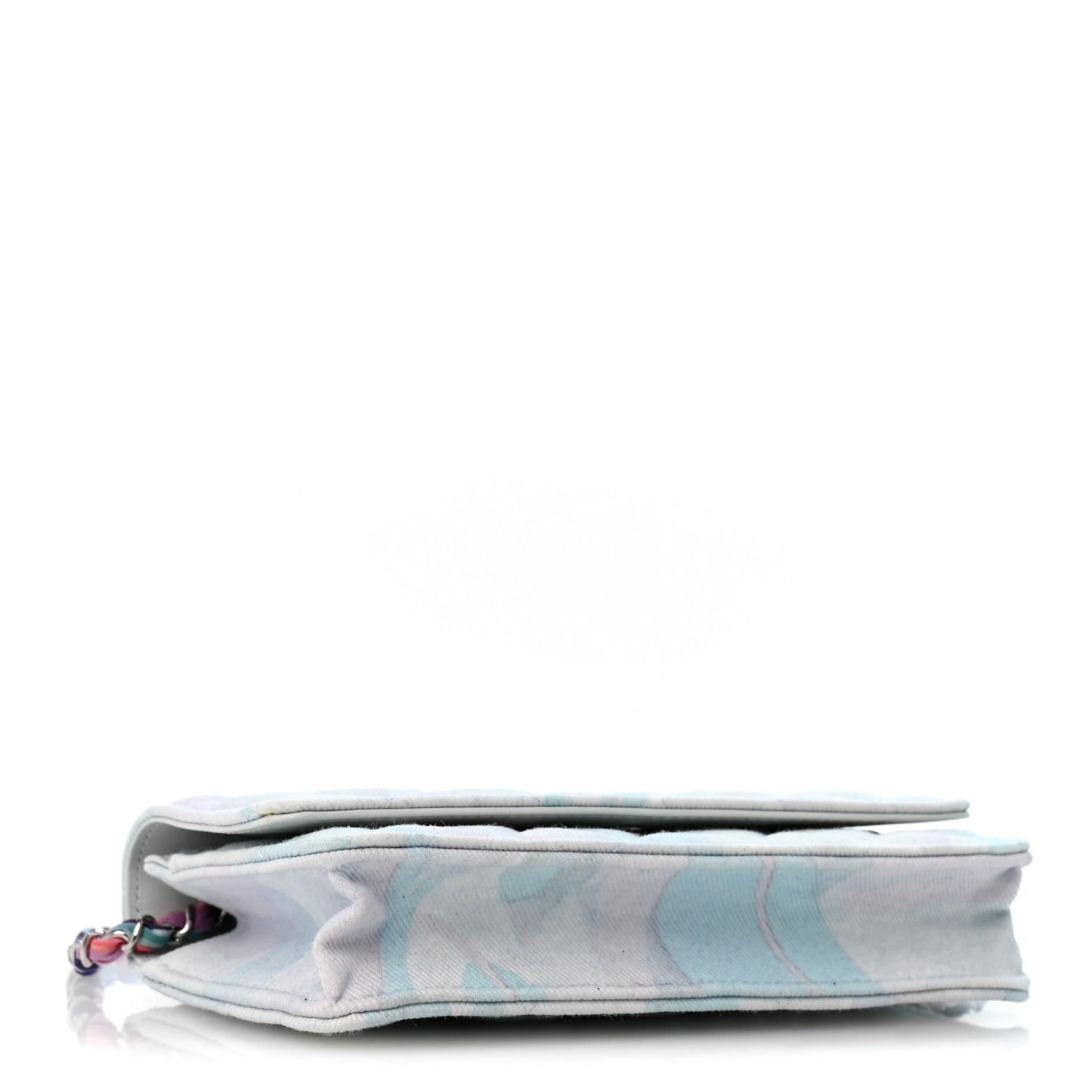 Canvas Quilted Jungle Jeans Wallet on Chain WOC Multicolor