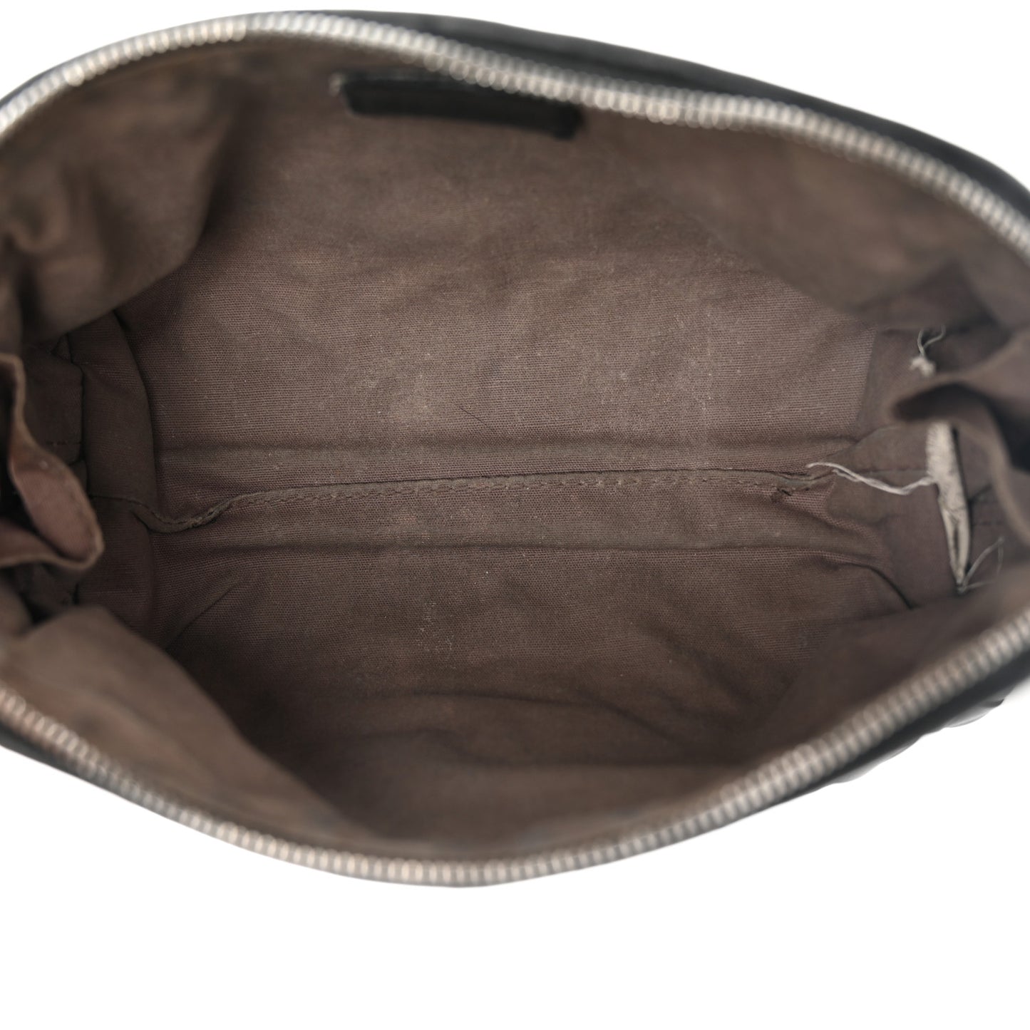 Nappa Intrecciato Small Cosmetic Pouch Black