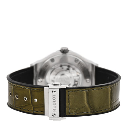 Hublot Titanium Alligator 38mm Classic Fusion Automatic Watch Green 565.NX.8970.LR 3 of 5