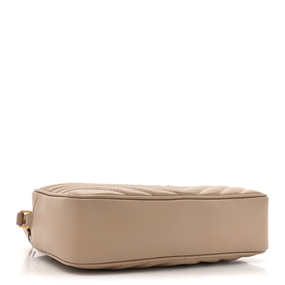Saint Laurent Calfskin Matelasse Monogram Lou Camera Bag Dark Beige 4 of 10