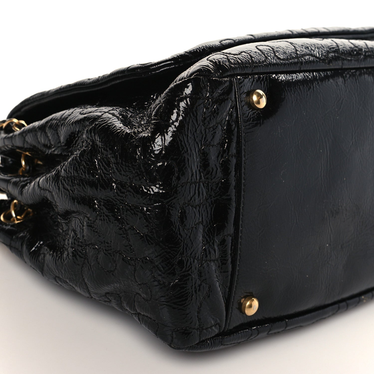 Chanel Patent Puzzle Accordion Flap Bag Black 8 of 9