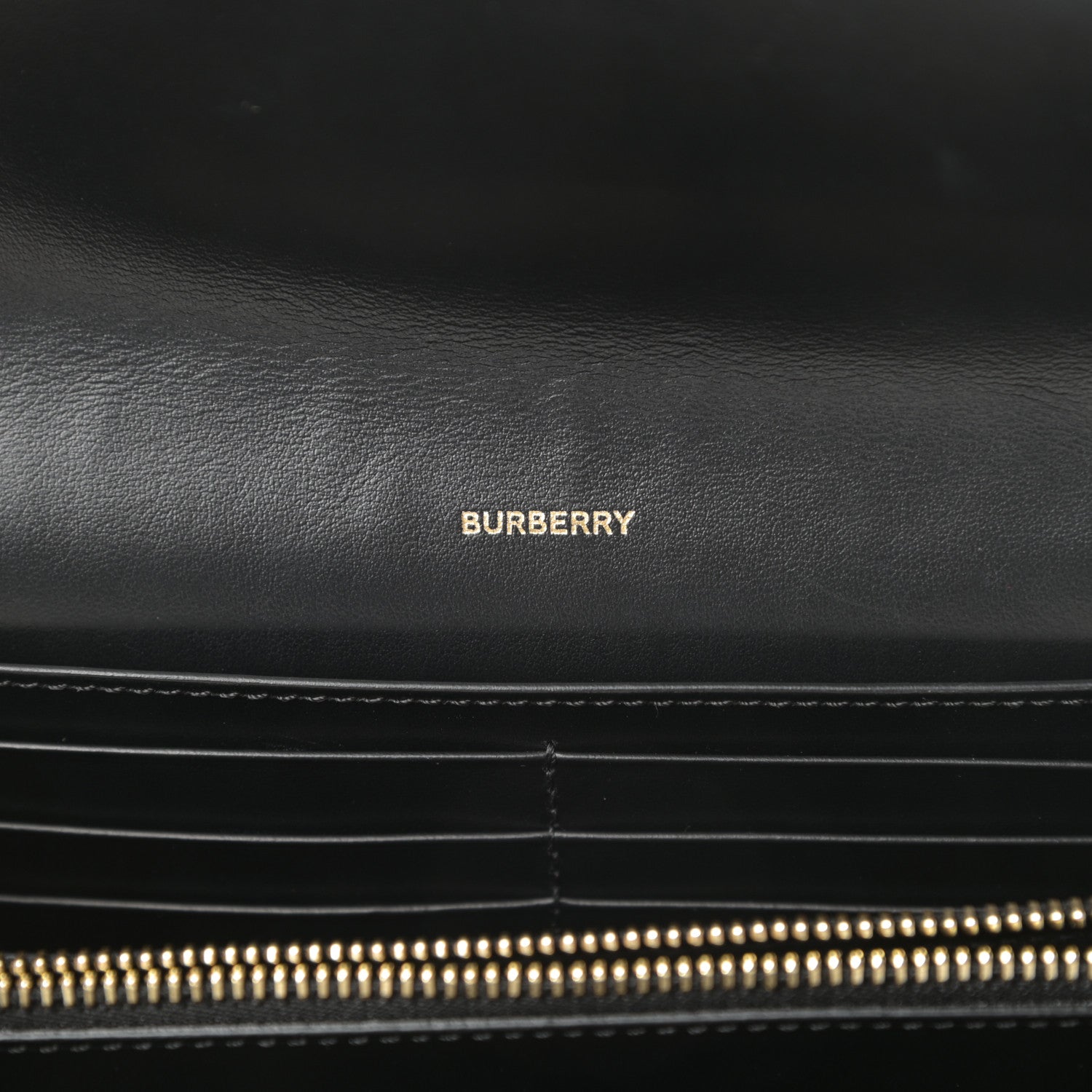 Burberry Grainy Calfskin Vintage Check Wallet With Detachable Strap Black 6 of 12