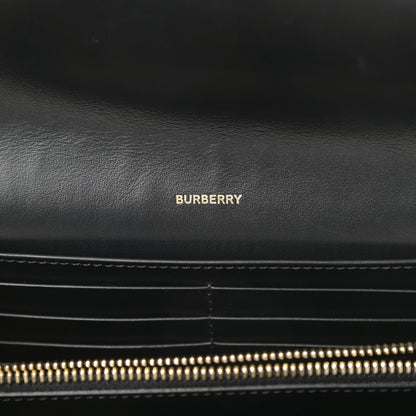 Burberry Grainy Calfskin Vintage Check Wallet With Detachable Strap Black 6 of 12
