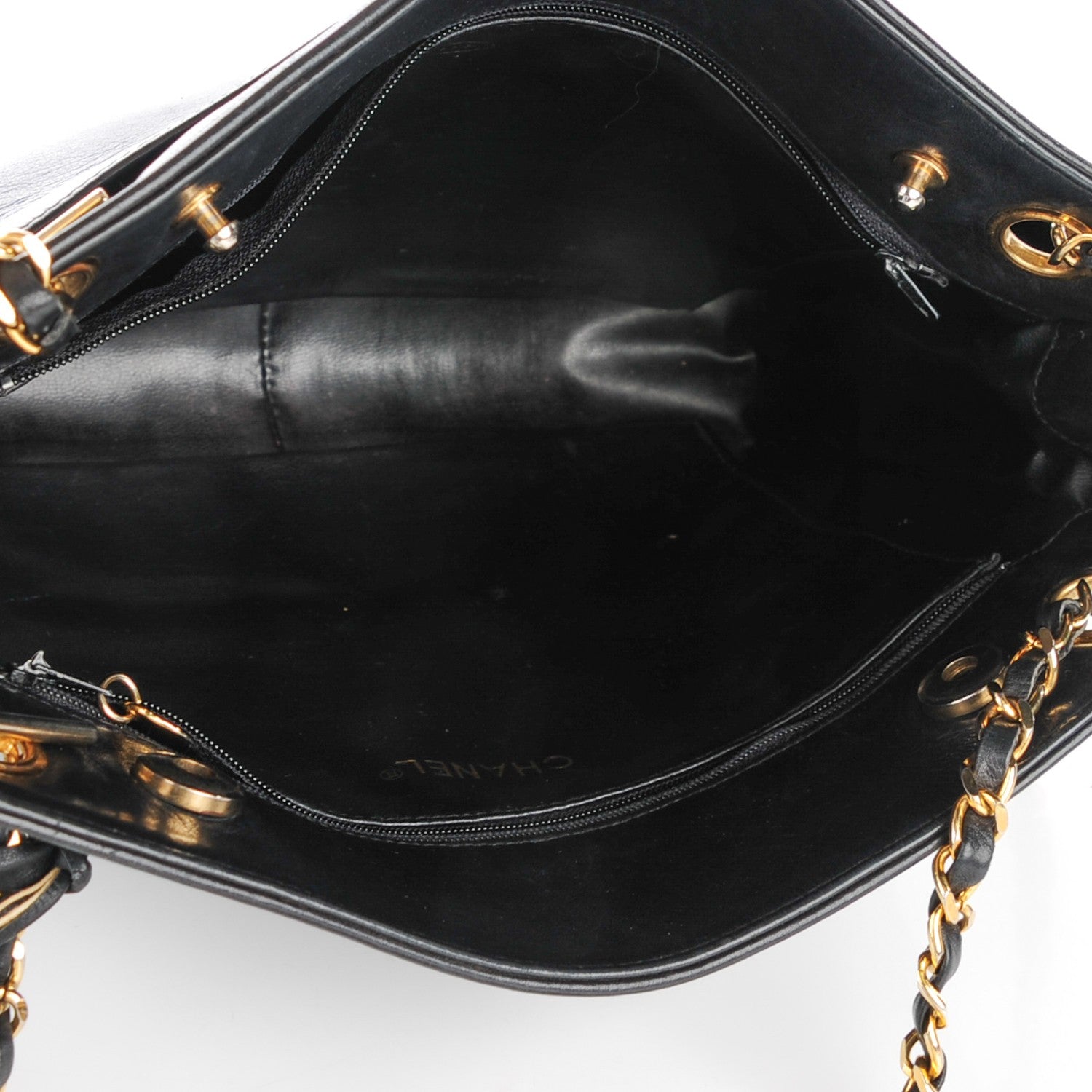 Chanel Lambskin Quilted Shoulder Bag Black 5 of 9