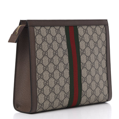 Gucci GG Supreme Monogram Web Ophidia Pouch Brown 2 of 11