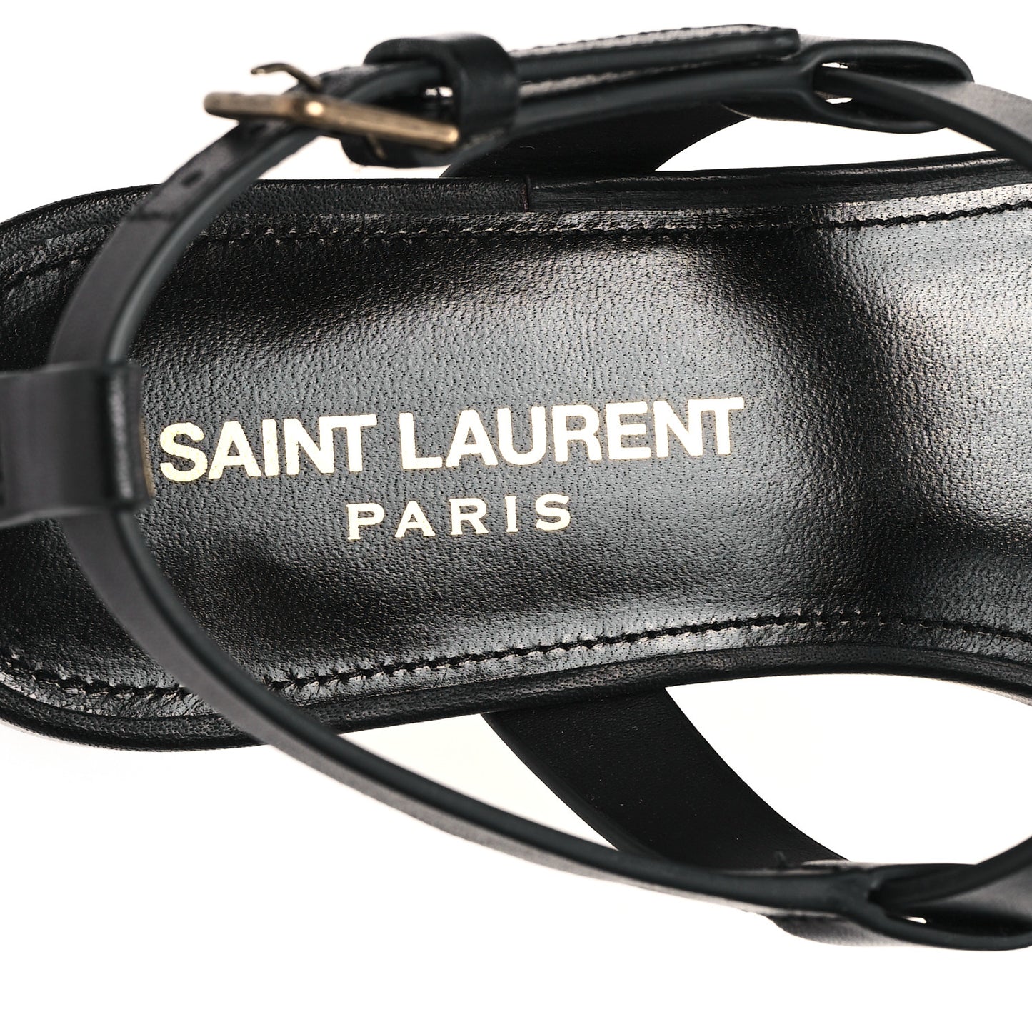 Calfskin Cassandra Monogram Sandals 37.5 Black