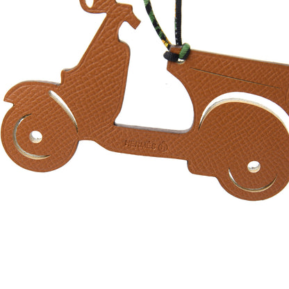 Hermes Togo Epsom Petit H Scooter Bag Charm Beton Gold 3 of 4