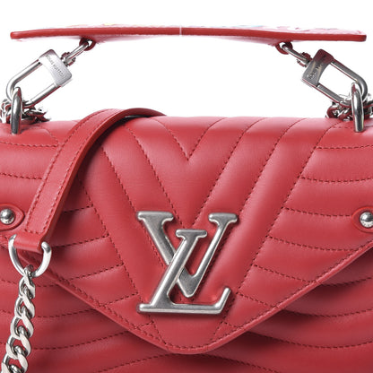 Louis Vuitton Calfskin New Wave Chain PM Scarlet 9 of 9
