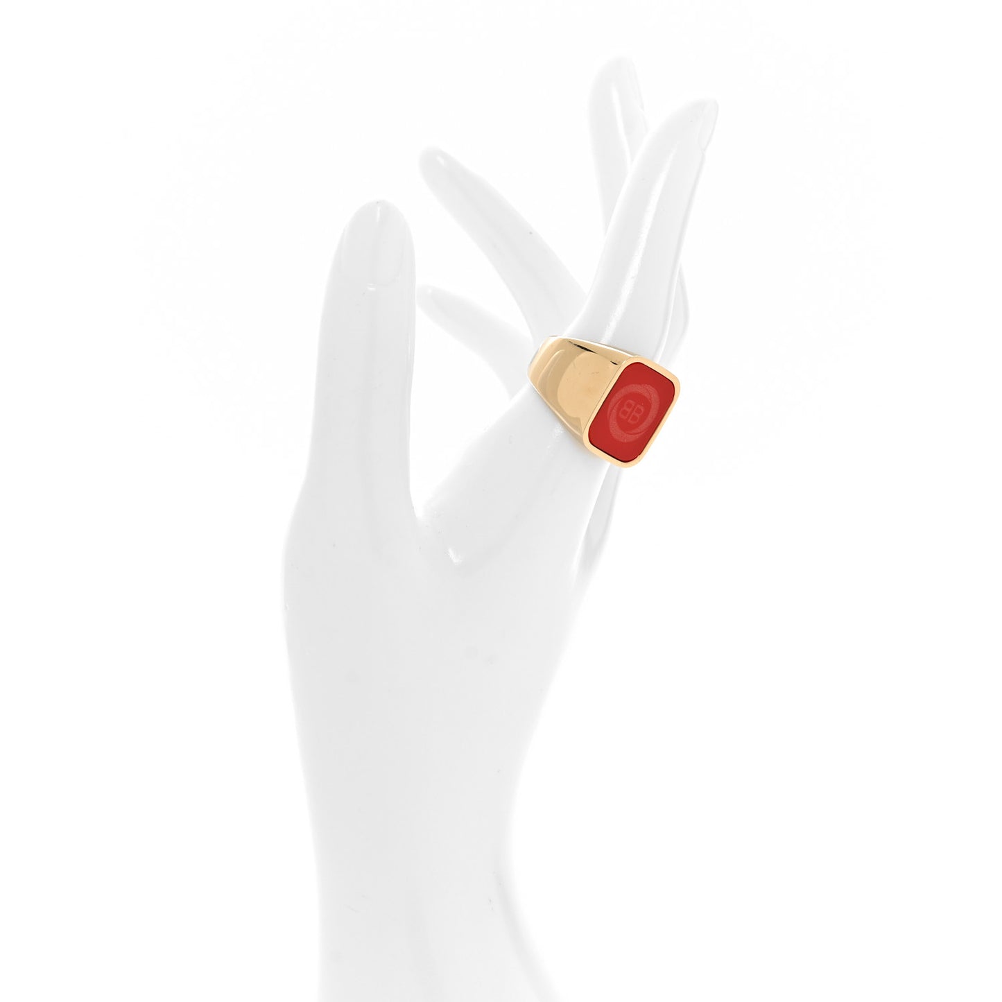 BB Signet Ring 54 Gold RED