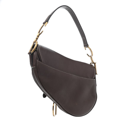 Christian Dior Calfskin Saddle Bag Brown 2 of 4