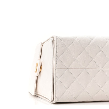 Chanel Caviar Quilted Medium Chanel 25 Handbag White 10 of 11