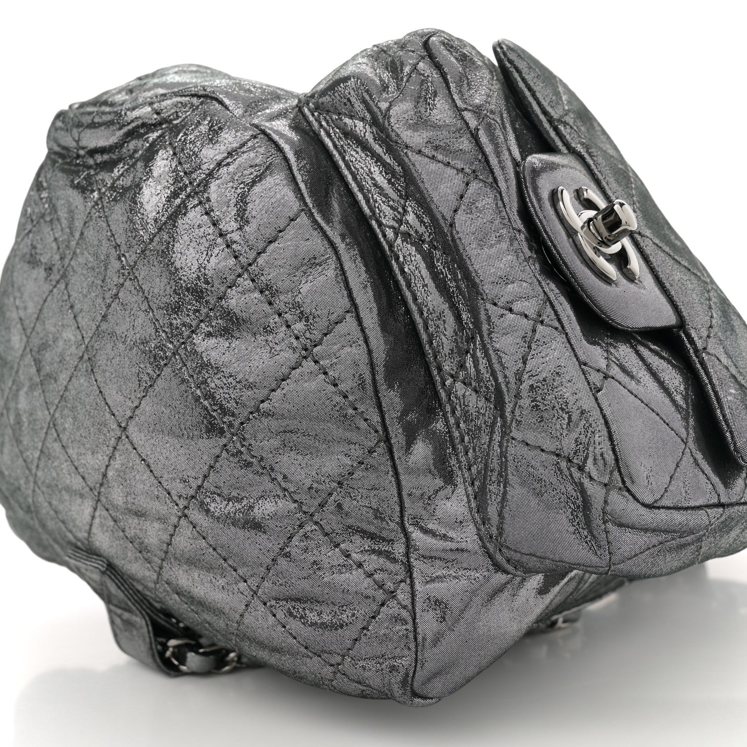 Chanel Iridescent Calfskin Backpack Is Back Dark Grey 10 of 10