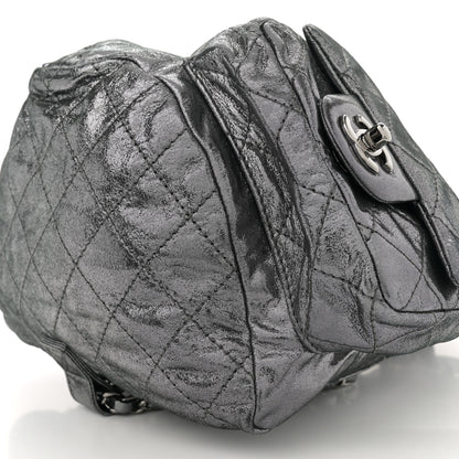 Chanel Iridescent Calfskin Backpack Is Back Dark Grey 10 of 10