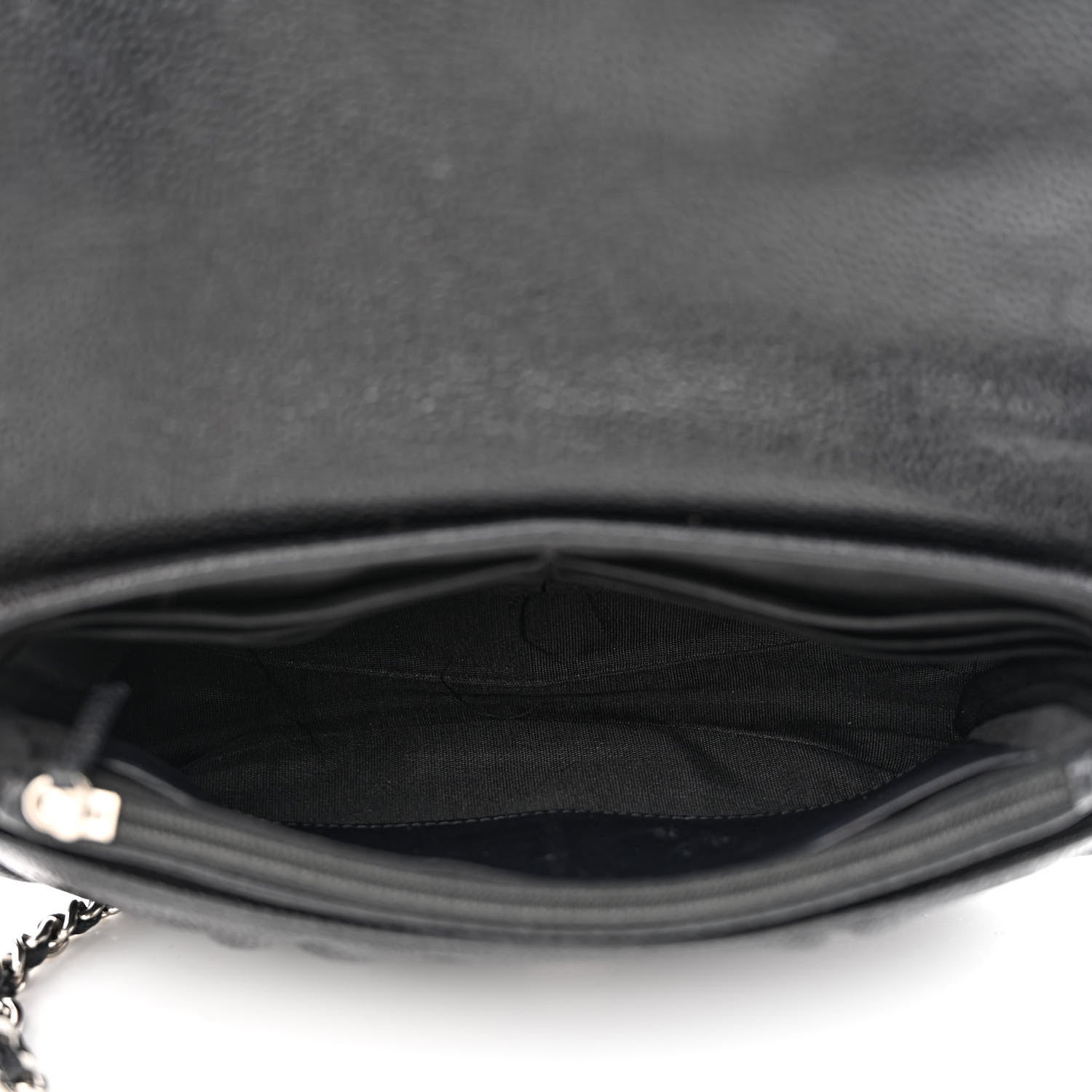 Chanel Caviar Half Moon Wallet On Chain WOC Black 5 of 12