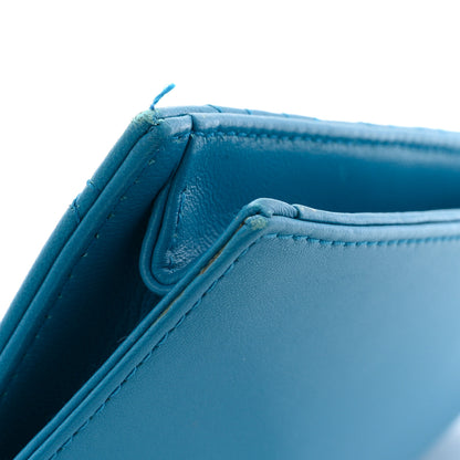 Christian Dior Lambskin Cannage Lady Dior Convertible Clutch Blue 12 of 13