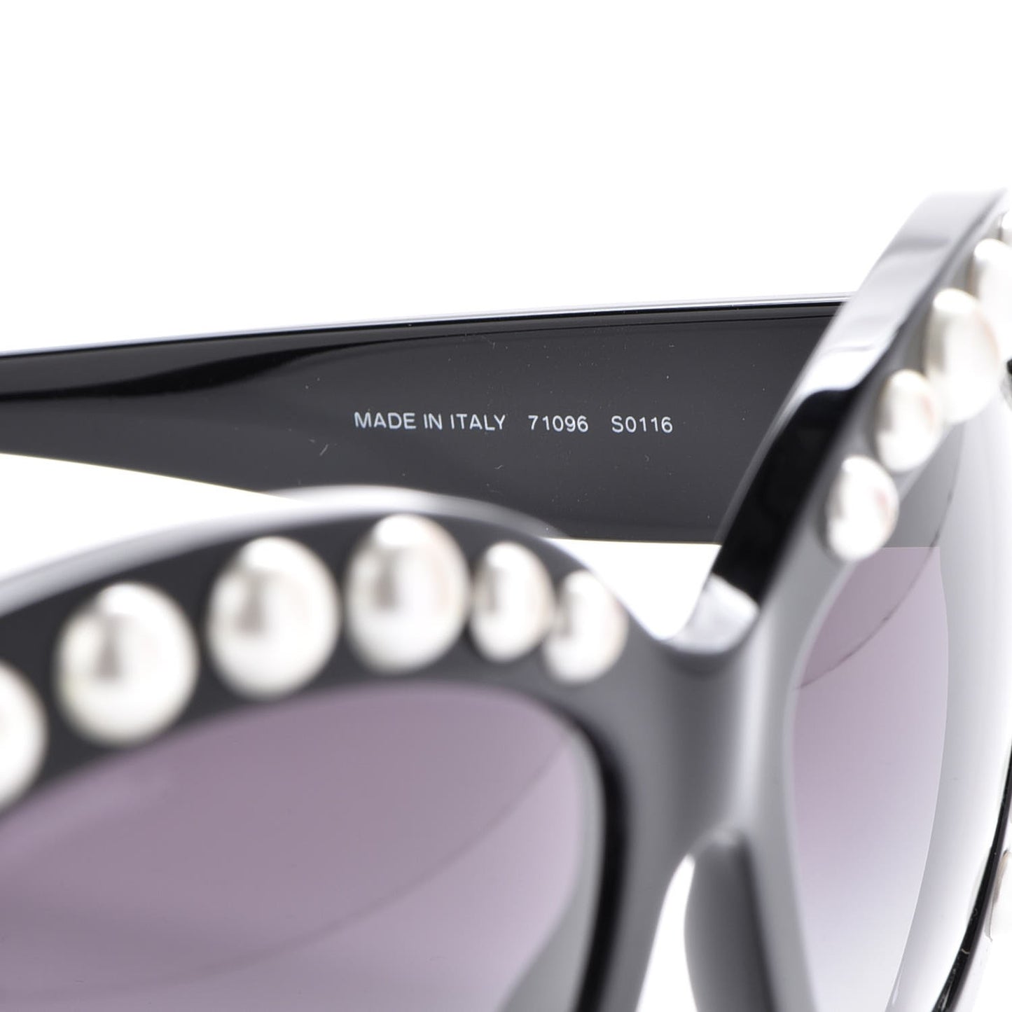 Pearl Cat Eye Sunglasses 71096 Black