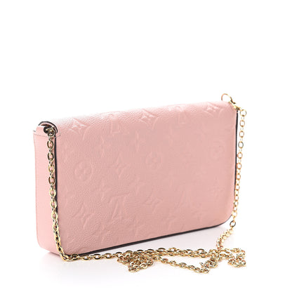 Louis Vuitton Empreinte Pochette Felicie Chain Wallet Rose Poudre 3 of 8
