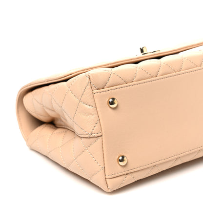 Chanel Caviar Quilted Small Coco Handle Flap Beige 9 of 10