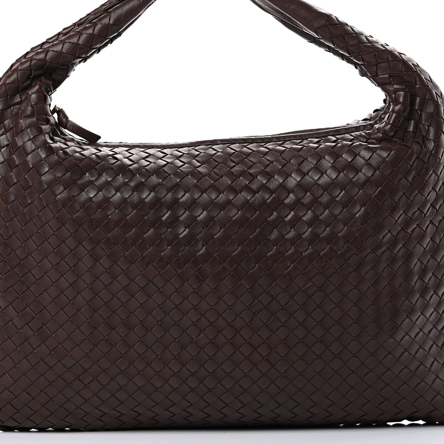 Nappa Intrecciato Large Veneta Hobo Ebano