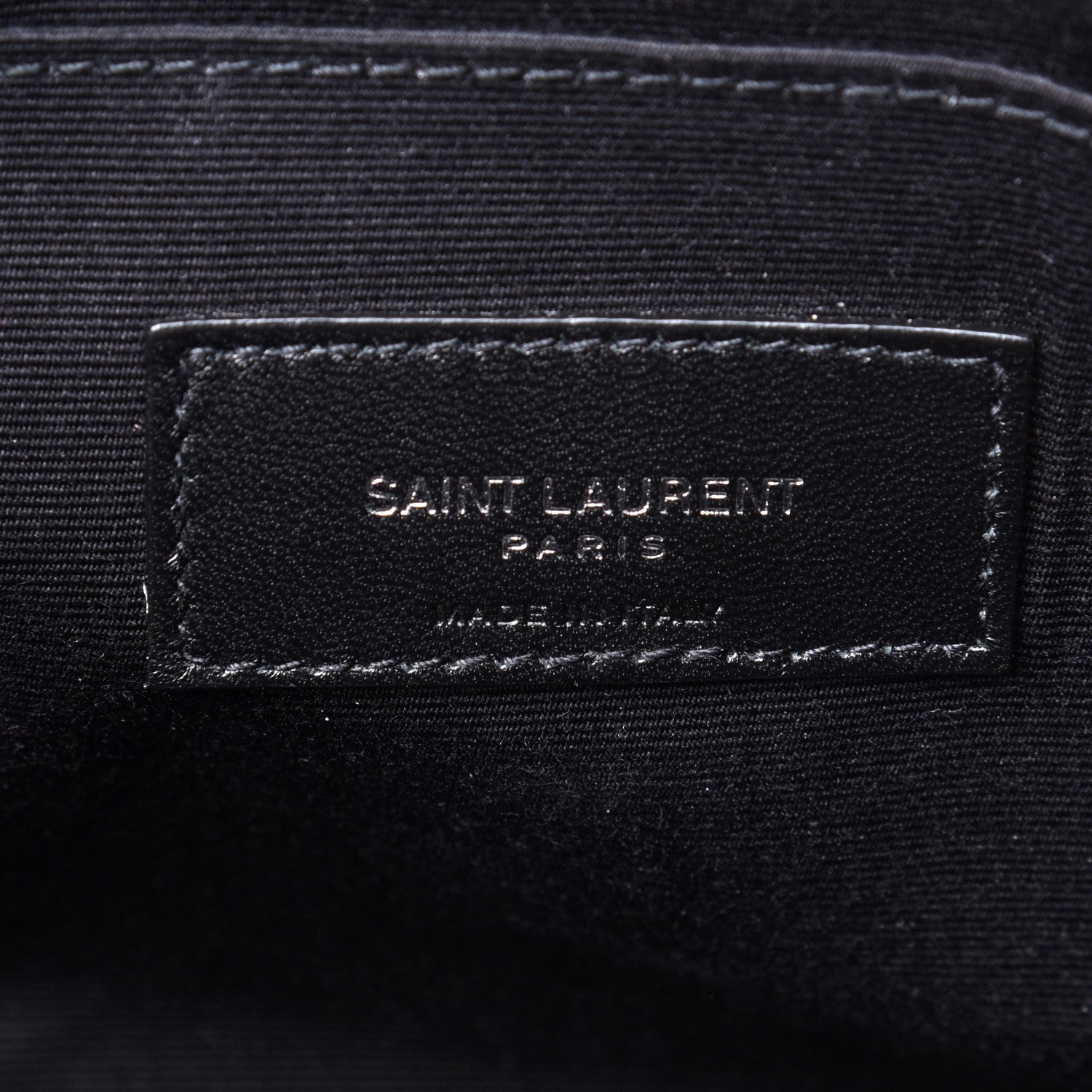Saint Laurent Calfskin Matelasse Chevron Monogram A5 Wristlet Black 6 of 9