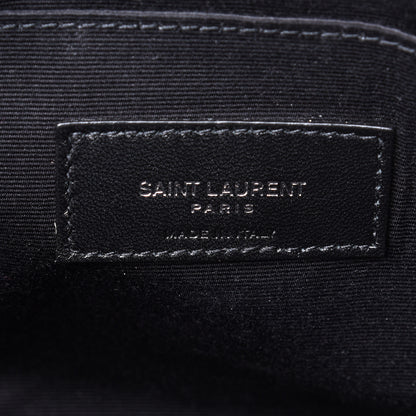 Saint Laurent Calfskin Matelasse Chevron Monogram A5 Wristlet Black 6 of 9