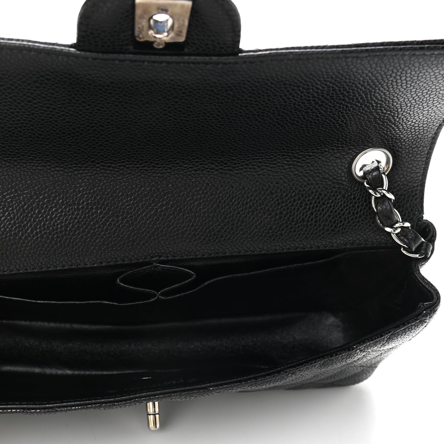 Caviar Quilted East West Flap Black
