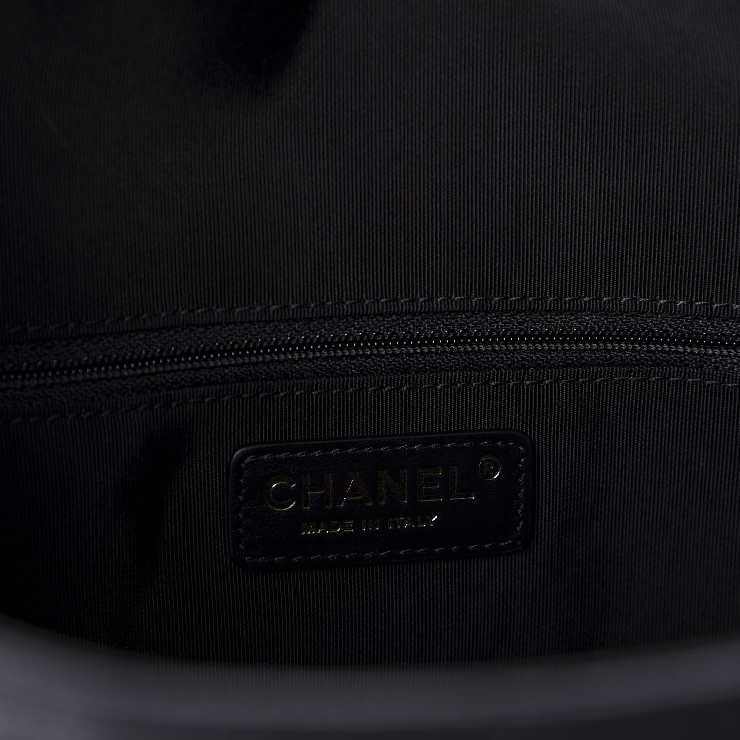 Chanel Lambskin Quilted Drawstring Shopping Bag Black 9 of 11