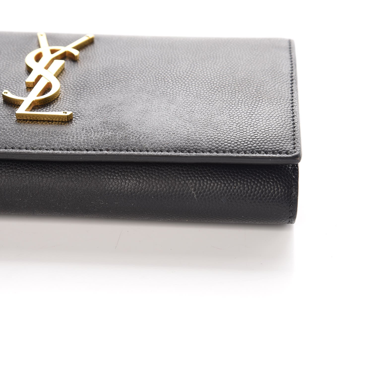 Saint Laurent Grain De Poudre Classic Monogram Cassandre Wallet Black 10 of 10
