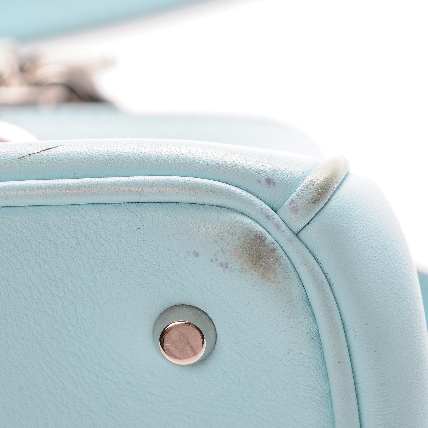 Christian Dior Calfskin Small Diorissimo Tote Blue 13 of 15