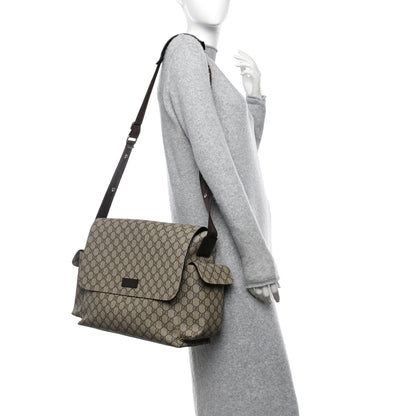 Gucci GG Plus Monogram Messenger Diaper Bag Dark Brown 2 of 12