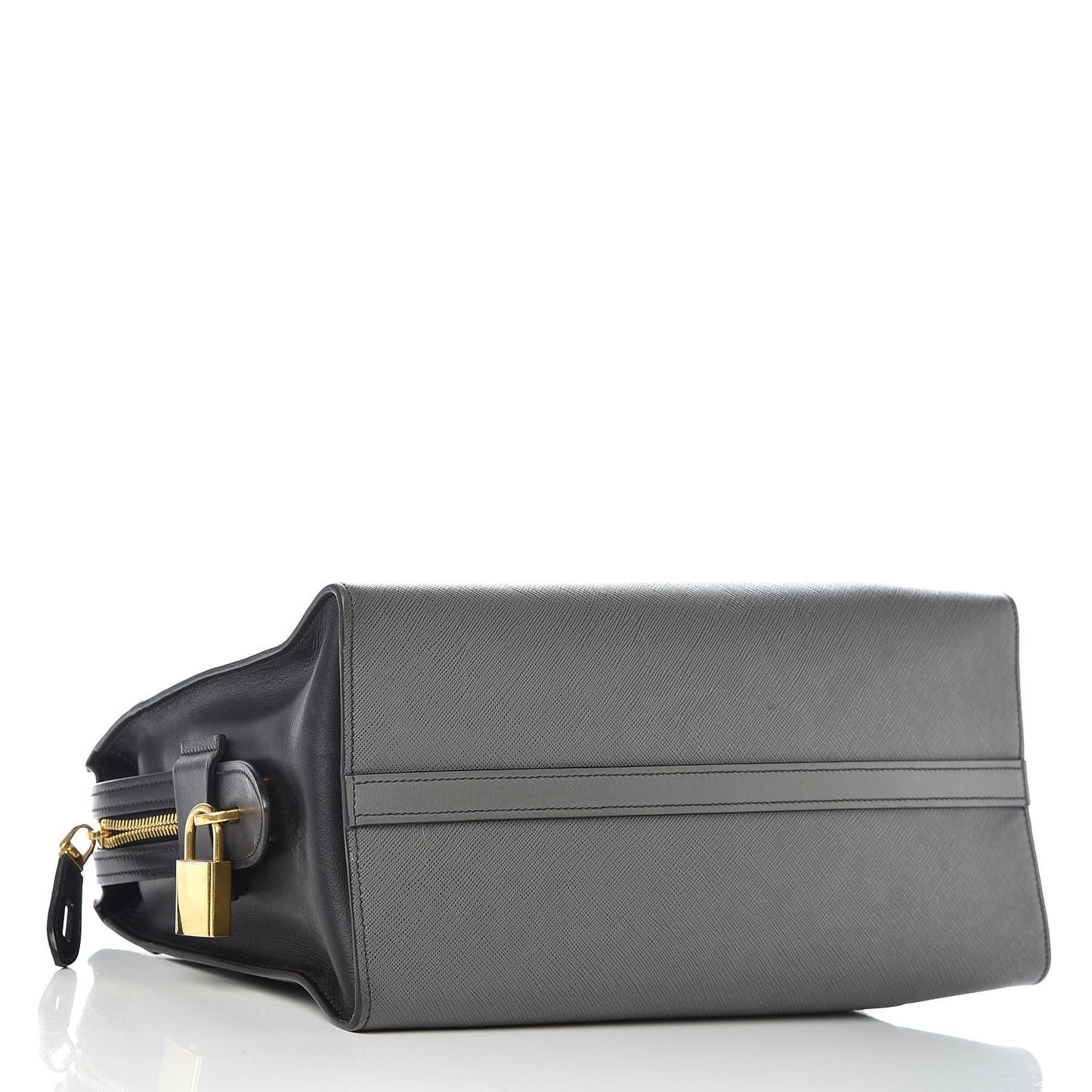 Saffiano City Calf Medium Esplanade Tote Mercurio Black