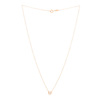Tiffany 18K Rose Gold Diamond .10ct Elsa Peretti Diamonds by the Yard Pendant Necklace 2 of 4