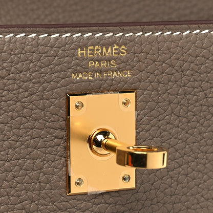 Hermes Togo Kelly Retourne 25 Etoupe 6 of 11