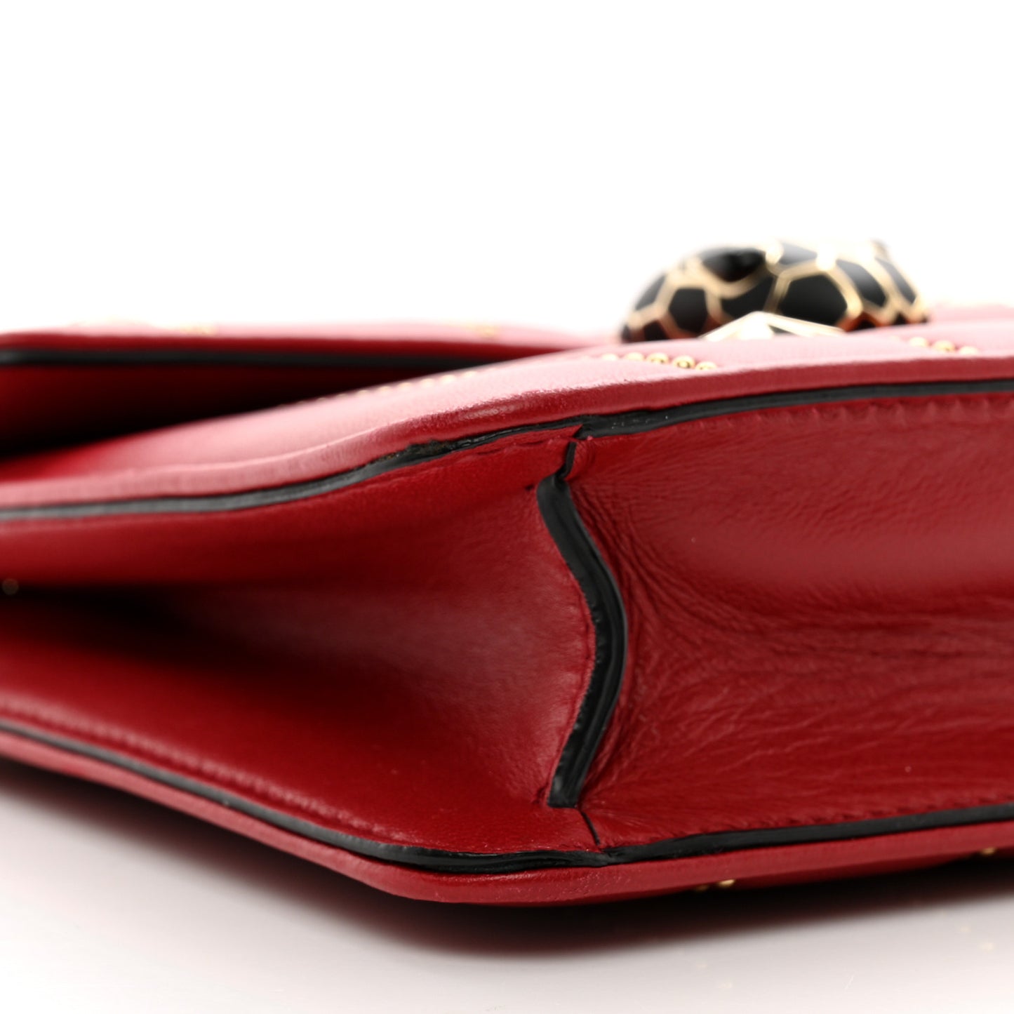 Calfskin Star Studded Serpenti Forever Crossbody Bag Red